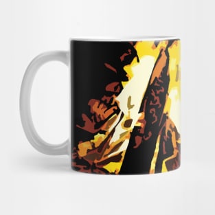 Camping Campfire Burning Wood Mug